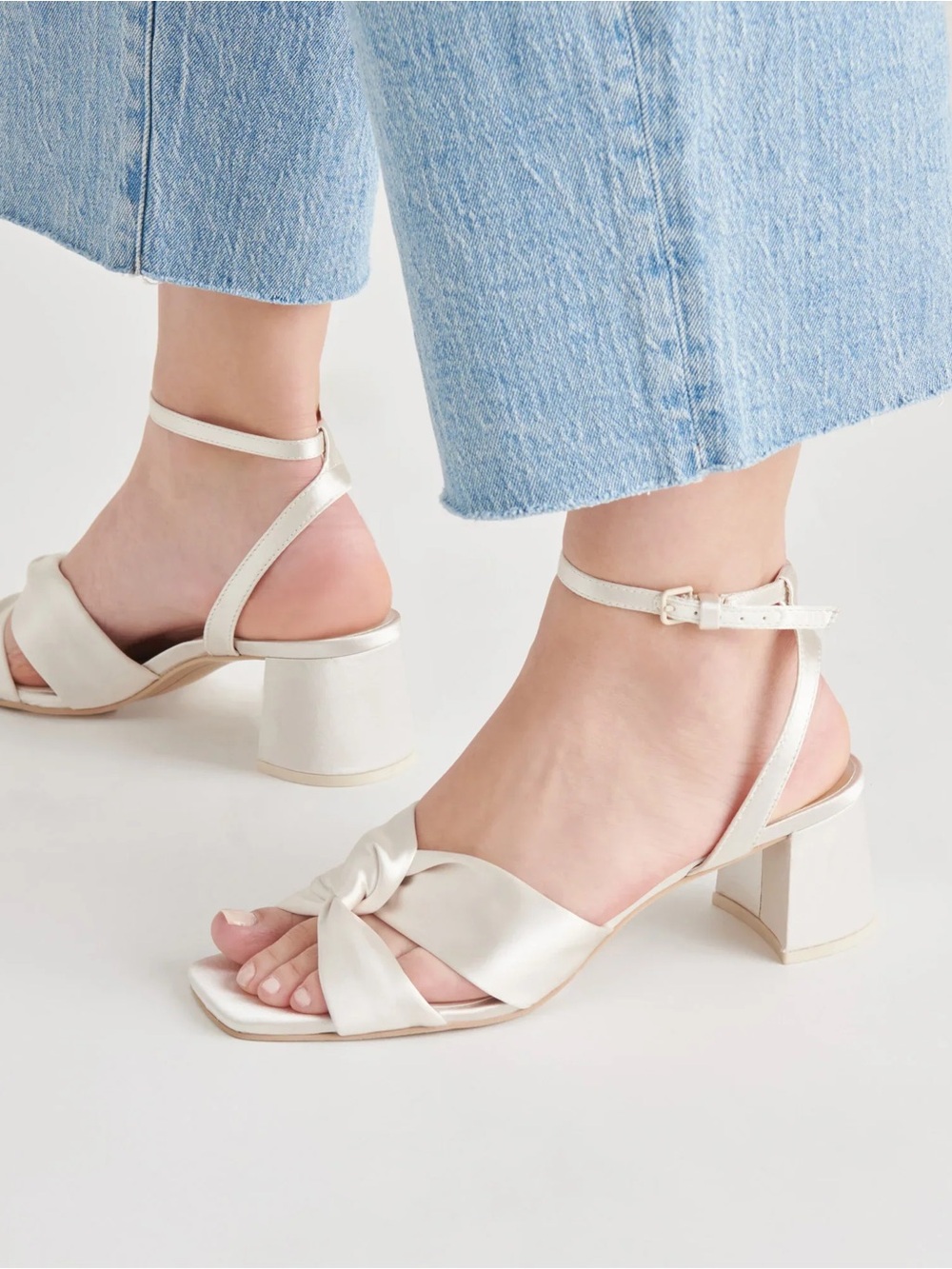 Dolce Vita Brenna heels ivory satin